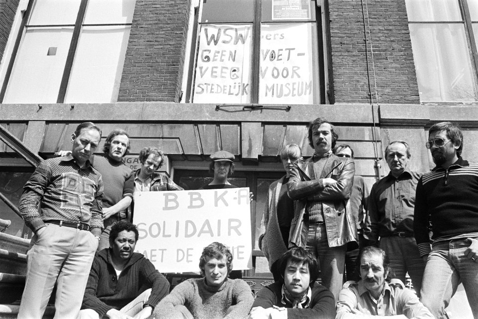 Panden BBK aan Keizersgracht in Amsterdam bezet de bezetters voor de panden, Bestanddeelnr 929-1588