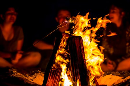 Wood heat campfire