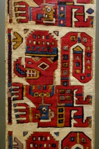Panel with feline figures, Moche-Huari style, probably Huarmey Valley, Peru, c. 750-1000 AD, cotton and camelid fiber, detail - Dallas Museum of Art - DSC04710
