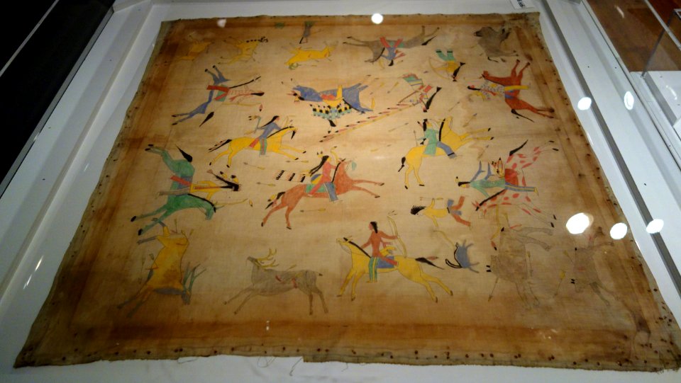Painted muslin, Cheyenne, 19th century, muslin, paint - Cincinnati Art Museum - DSC04345