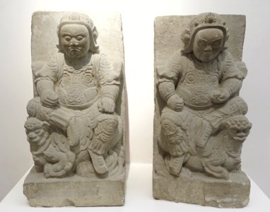 Pala Dharma (guardians), late 16th century AD, stone - Vietnam National Museum of Fine Arts - Hanoi, Vietnam - DSC04847
