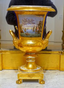 Pair of urns owned by George Peabody, 2 of 2, Paris, 1836, porcelain - Peabody Essex Museum - DSC07085