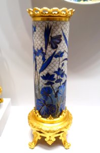 Pair of Vases, Elkington & Company, 2 of 2, c. 1876, enamel on gilt metal - Fogg Art Museum, Harvard University - DSC01222