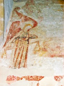 Painting of St Michael, St Denys, Rotherfield