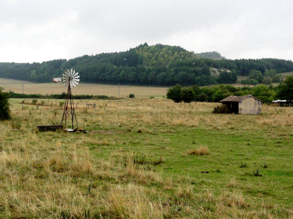 Pagny-sur-Meuse (Meuse) windwheel in landscape