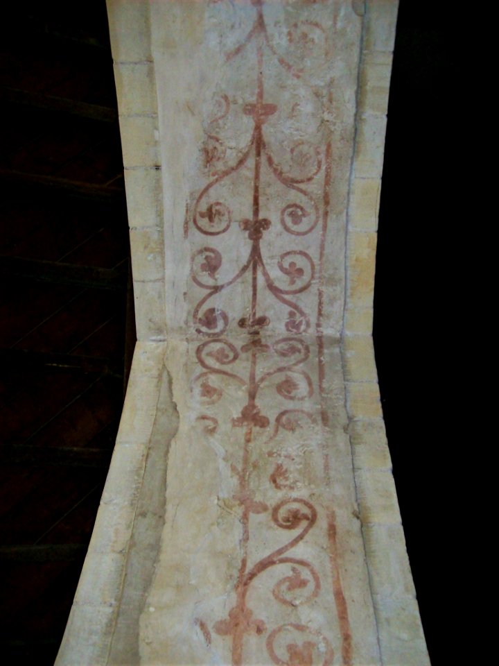 Painting on underside of arch, Beddingham