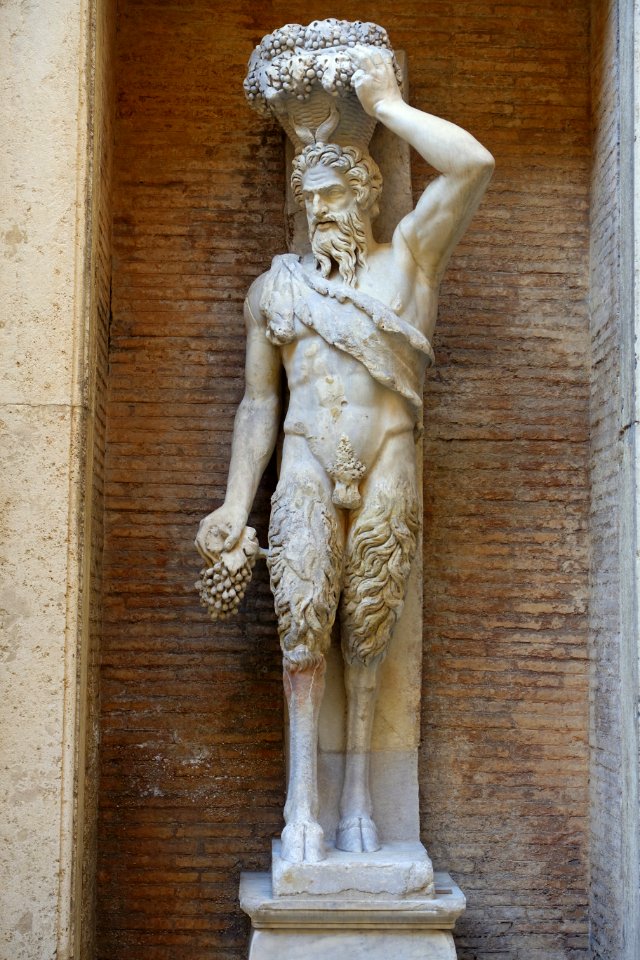 Pan (della Valle Satyr), 2 of 2, S 16, Roman, 2nd century AD, marble, after a Hellenistic work - Musei Capitolini - Rome, Italy - DSC06109