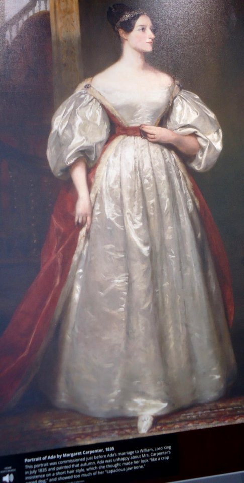 Painting of Ada, countess of Lovelace, at the Computer History Museum