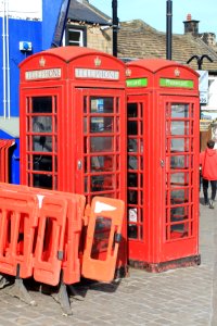 Pair Of K6 Telephone Kiosks To Rear Of Market Place