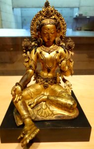 Pair of Taras, 1 of 2, Nepal, 18th century, gilt copper - Berkeley Art Museum and Pacific Film Archive - DSC03971