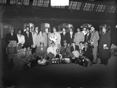 Pakistan hockey elftal aankomst op Centraal Station, Bestanddeelnr 904-2972