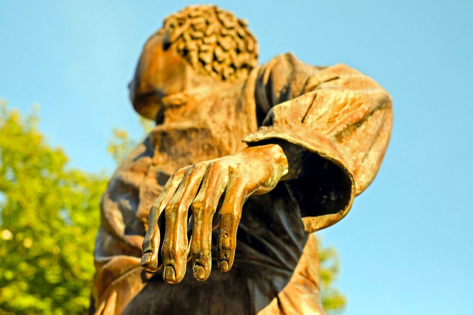 Man hand sculpture bronze