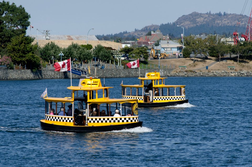 Pair of H2O Taxi boats at Victoria Harbour