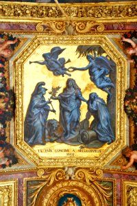 Paix conclue à Aix la Chapelle 1668 Ceiling Hall of mirrors Versailles