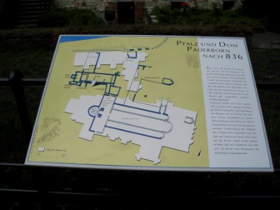 Paderborn-Informationstafel Kaiserpfalz nach 836