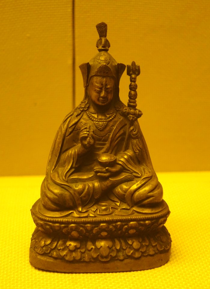Padmasamdhava, Tibet, 1644-1911 AD, gilt copper - Sichuan Provincial Museum - Chengdu, China - DSC04328