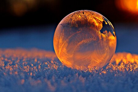 Eiskristalle sunset frost photo