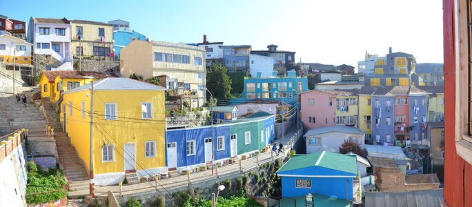 Color buildings chile photo