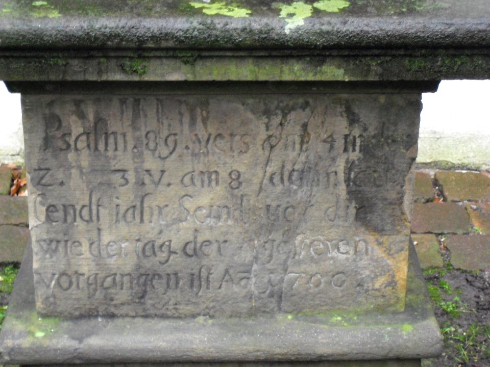 Paderborn-Bildstock Busdorfkirche-Inschrift