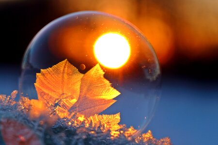 Afterglow sunset winter