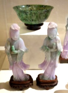 Pair of Chinese Figures of Kuan-Yin, 18th century, jadeite - Huntington Museum of Art - DSC05464 photo