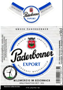 Paderborner Brauerei Haus Cramer - Paderborner Export
