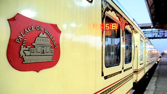 Palace on Wheels luxury train-Closeup India photo