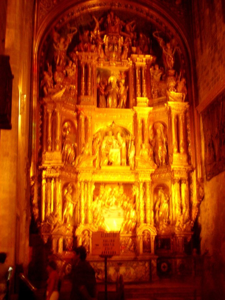 Palma de Mallorca Catedral La Seu Innen Fronleichnamskapelle mit Altar 1