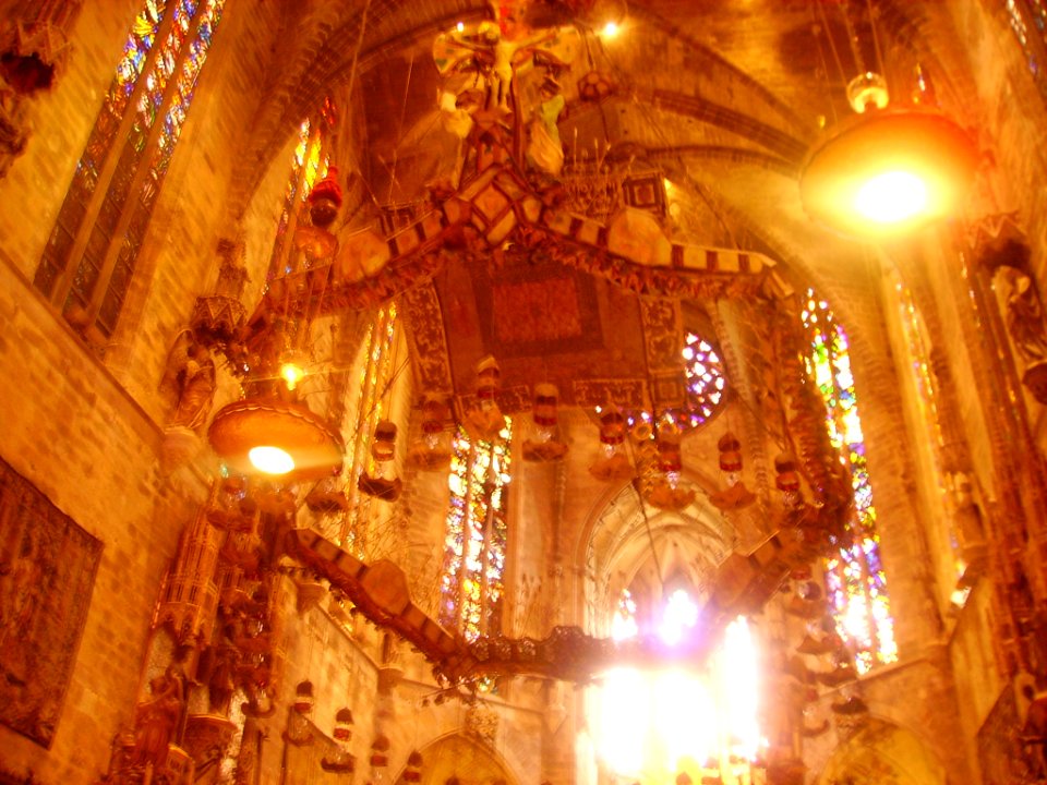 Palma de Mallorca Catedral La Seu Innen Altarhimmel