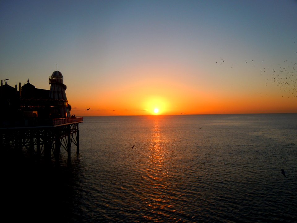 Palace Pier, Brighton (NHLE Code 1381700) (January 2017, seen at sunset) (5)