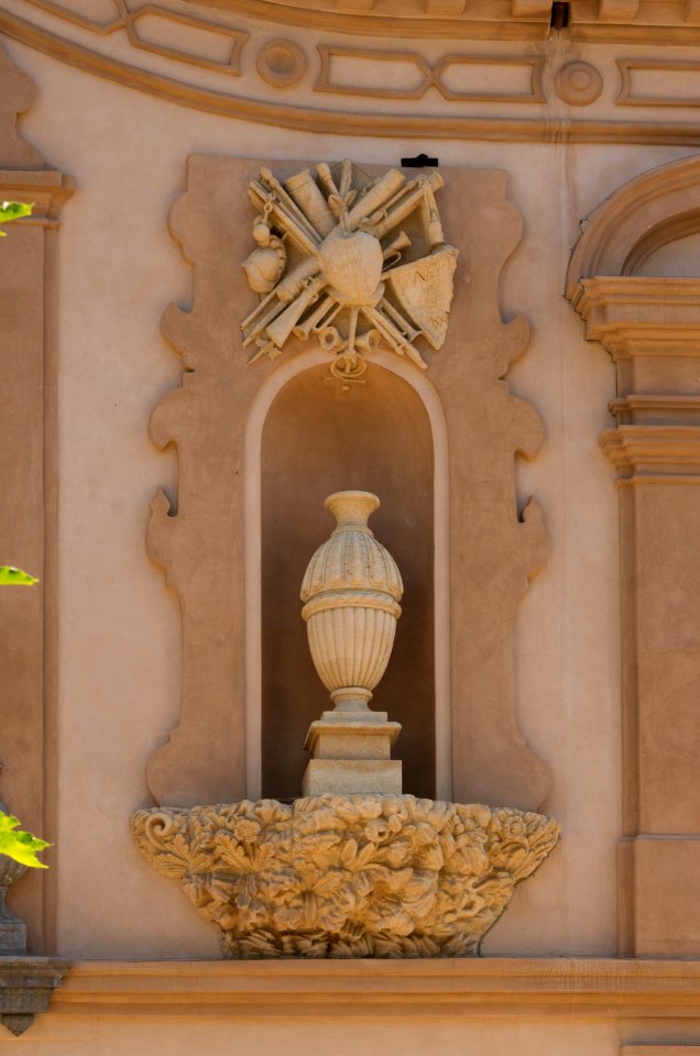 Palacio de Bibataubin detail left facade Granada Spain