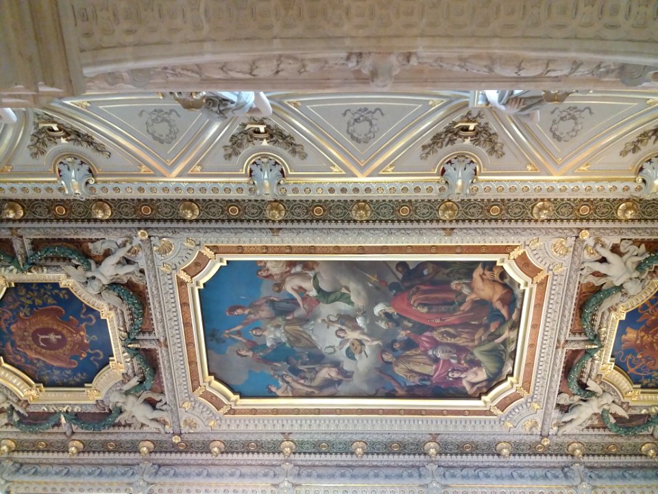 Palais de la Bourse de Lyon - Salle de la Corbeille - Peinture centrale du plafond