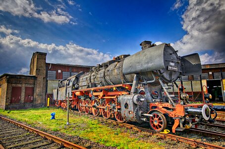 Ring lokschuppen steam locomotive railway photo