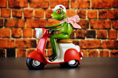 Figure funny motor scooter