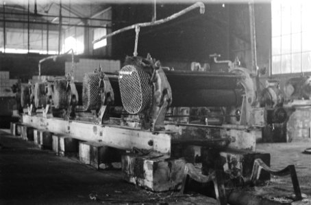 Palembang. Ketelhuis-machinekamer van de R.O. Tebenan op Zuid-Sumatra. Door de, Bestanddeelnr 339-3-3