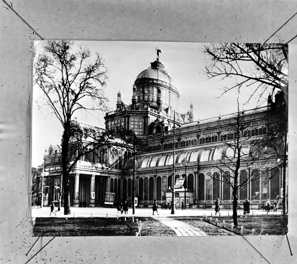 Paleis voor Volksvlijt , Amsterdam afgebrand 1929, exterieur, Bestanddeelnr 923-7368