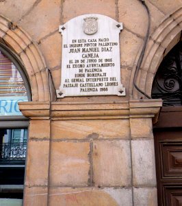 Palencia - Casa natal de Juan Manuel Díaz Caneja (Calle Mayor) 2