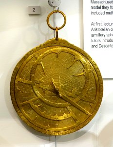 Planispheric astrolabe, Persian, c. 1590 AD - Putnam Gallery - Harvard University - DSC07901
