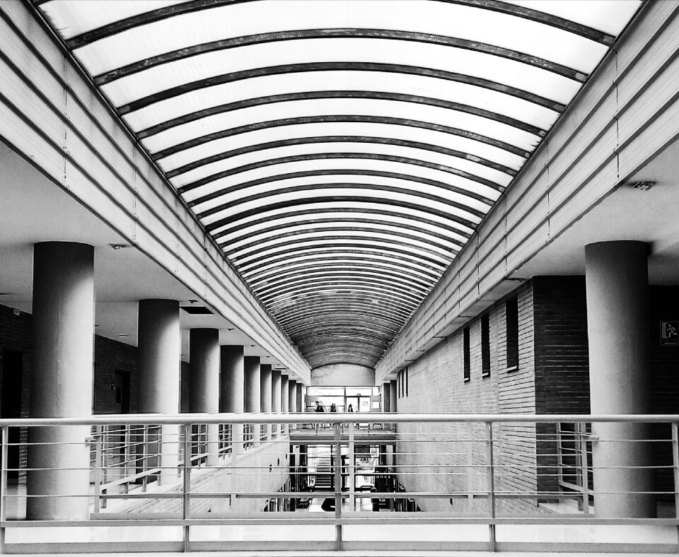 Gallery building in black and white