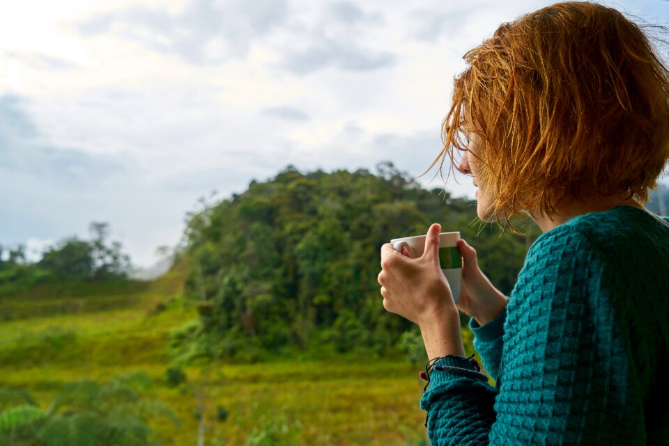 Adult drinking ginger