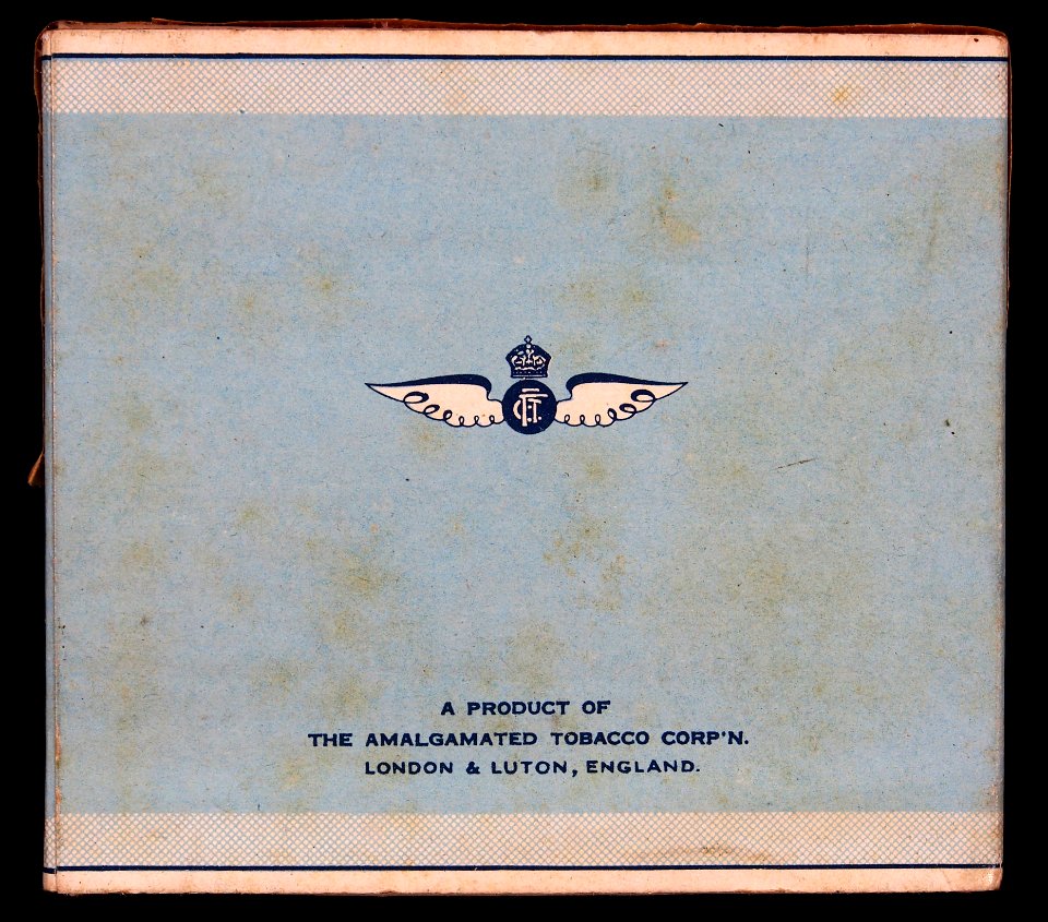 Plane cigarettes pack, back