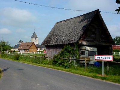 Plasnes (Eure, Fr) city limit sign