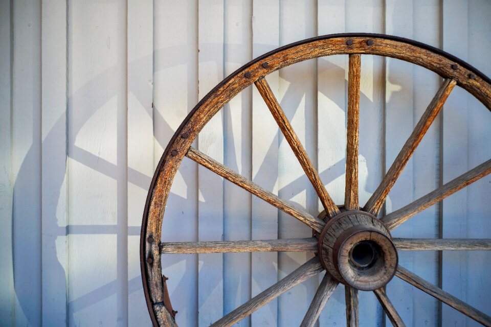 Jackson town wagon wheel light and shadow