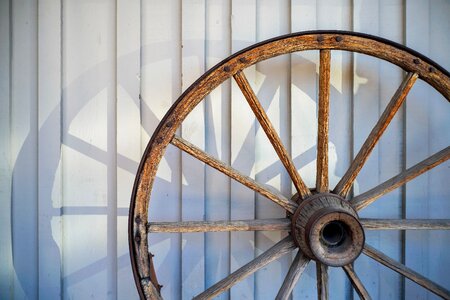 Jackson town wagon wheel light and shadow photo