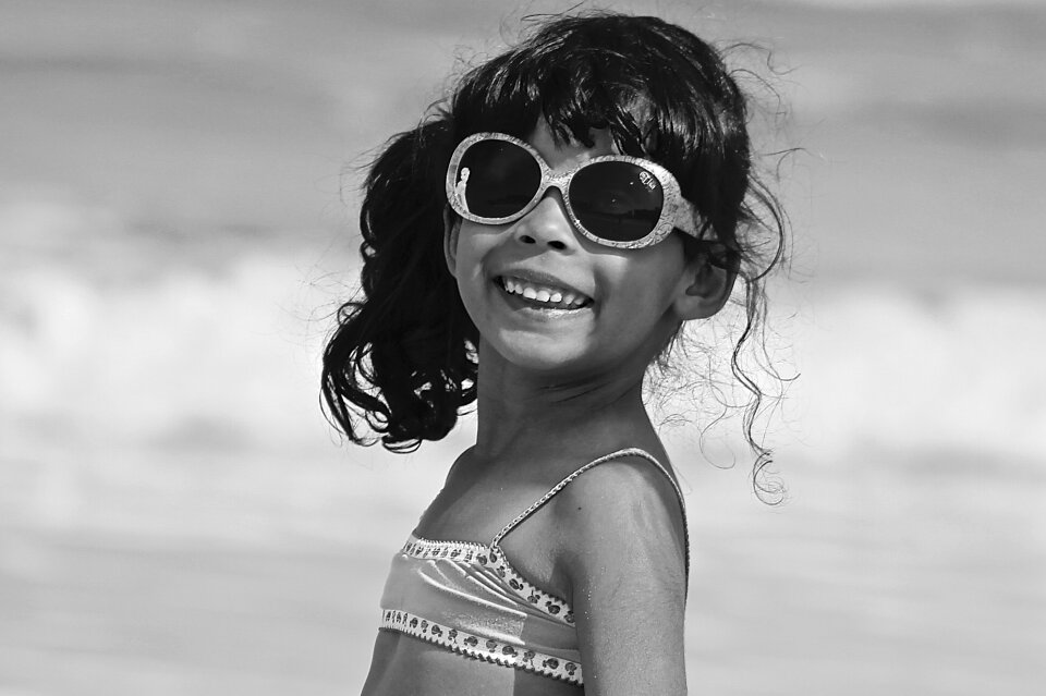 Vacation fun black and white