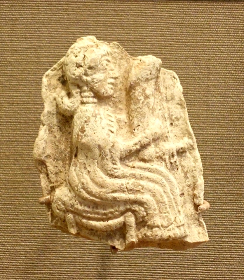 Plaque with female musician playing a harp, Ischali, baked clay - Oriental Institute Museum, University of Chicago - DSC07337