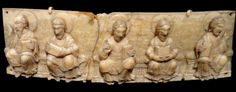 Plaques from a Portable Altar, 1050-1100 AD, German, Lower Rhine Valley, walrus ivory - Cleveland Museum of Art - DSC08599