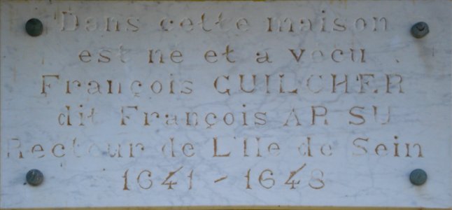 Plaquette recteur de l'île de Sein