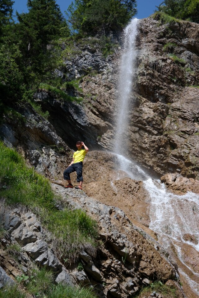 Wanderer hike steep