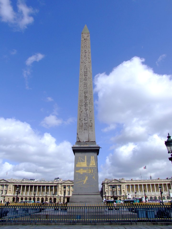Place de la Concorde, Obelisq and Ministere de la Marine and Hotel de Crillon